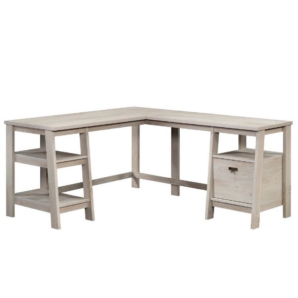 Picture of Trestle L-Desk - Chalked Chestnut