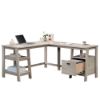 Picture of Trestle L-Desk - Chalked Chestnut