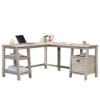 Picture of Trestle L-Desk - Chalked Chestnut