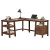 Picture of Trestle L-Desk - Vintage Oak
