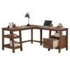 Picture of Trestle L-Desk - Vintage Oak