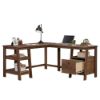 Picture of Trestle L-Desk - Vintage Oak