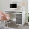 Picture of Vista Key Single Pedestal Desk - Misted Elm