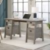 Picture of Trestle Executive Trestle Desk - Mystic Oak