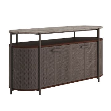 Picture of Radial 60" Entertainment Credenza - Umber Wood