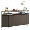 Picture of Radial 60" Entertainment Credenza - Umber Wood