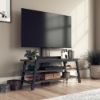 Picture of Steel River TV Stand with Mount - Carbon Oak