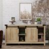 Picture of Bridge Acre Rustic Farmhouse 58" Credenza - Orchard Oak