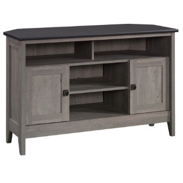Picture of August Hill Corner Entertainment Stand - Mystic Oak