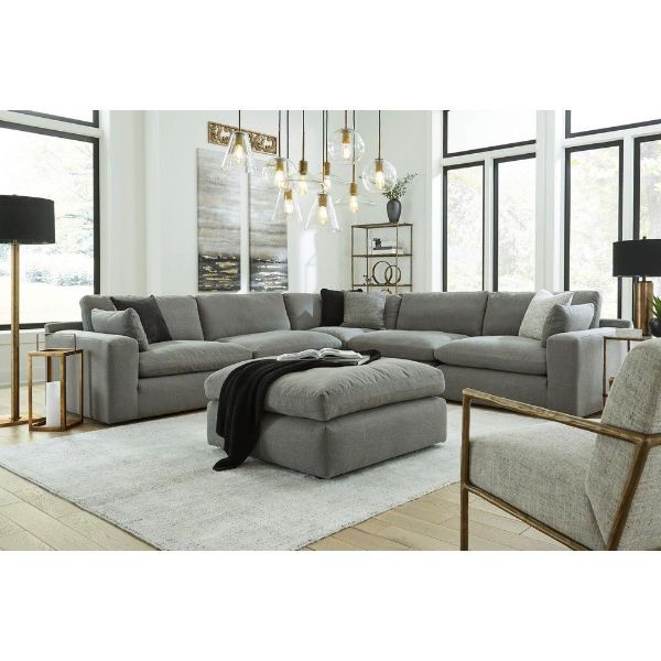 Nimbus Modular 5Piece Sectional Smoke American Home Furniture