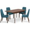 Picture of Logan 5-Piece Rectangle Dining Set - Blue