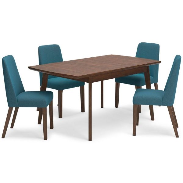 Picture of Logan 5-Piece Rectangle Dining Set - Blue
