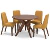 Picture of Logan 5-Piece Round Dining Set - Mustard