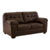 Picture of Don Faux Leather Loveseat - Chocolate