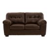 Picture of Don Faux Leather Loveseat - Chocolate