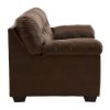 Picture of Don Faux Leather Loveseat - Chocolate