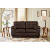 Picture of Don Faux Leather Loveseat - Chocolate