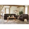 Picture of Don Faux Leather Loveseat - Chocolate