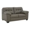 Picture of Don Faux Leather Loveseat - Gray