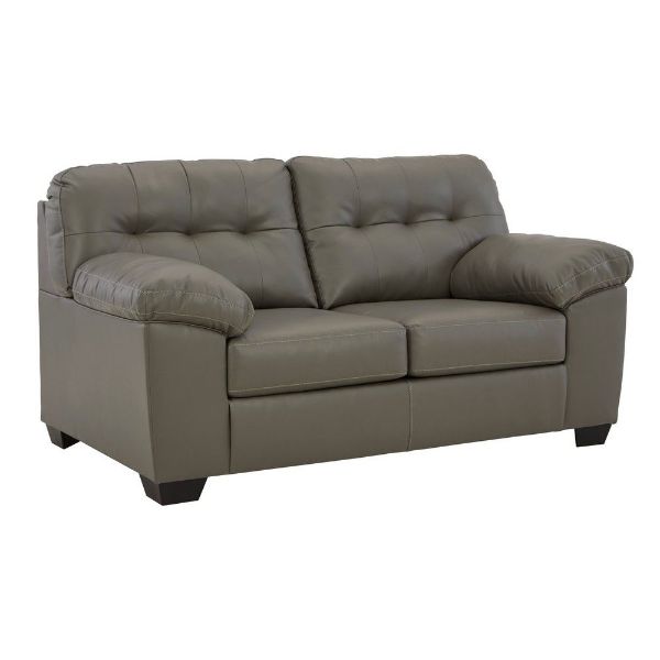 Picture of Don Faux Leather Loveseat - Gray