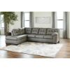 Picture of Don Faux Leather 2-Piece Sectional with Chaise - Gray