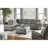 Picture of Don Faux Leather 2-Piece Sectional with Chaise - Gray