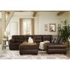 Picture of Don Faux Leather 2-Piece Sectional with Chaise - Chocolate