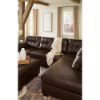 Picture of Don Faux Leather 2-Piece Sectional with Chaise - Chocolate