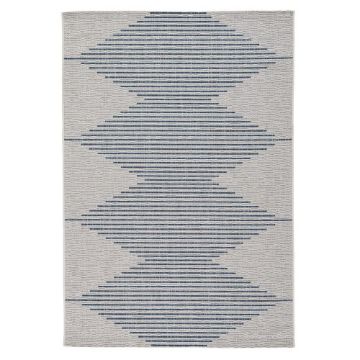 Picture of Alverno Indoor/Outdoor Blue Gray  Polypropylene Machine Woven Contemporary Rug