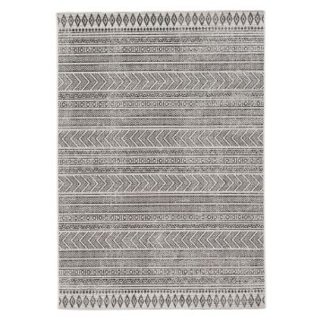Picture of Brinoy Indoor/Outdoor Black White Gray Polypropylene Machine Woven Casual Rug