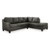 Picture of Victor Leather 2-Piece Sectional with Chaise - Fog
