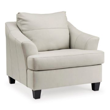 Picture of Gene Oversized Leather Chair - Coconut