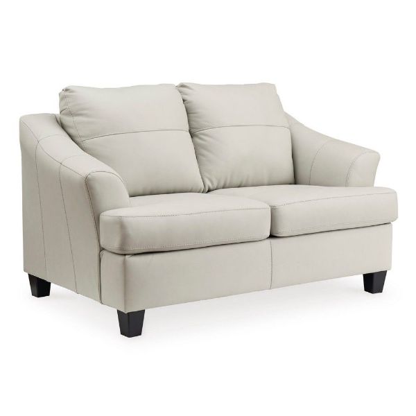 Picture of Gene Leather Loveseat - Coconut