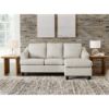 Picture of Gene Leather Sofa with Chaise - Coconut