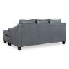 Picture of Gene Leather Sofa with Chaise - Steel