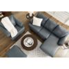 Picture of Gene Leather Sofa with Chaise - Steel