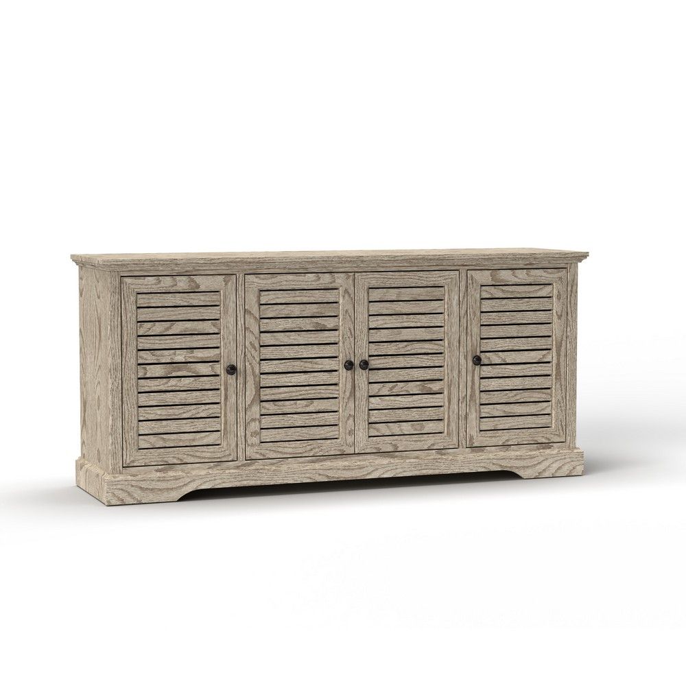 Topanga 4Door Console Alabaster American Home Furniture Store and