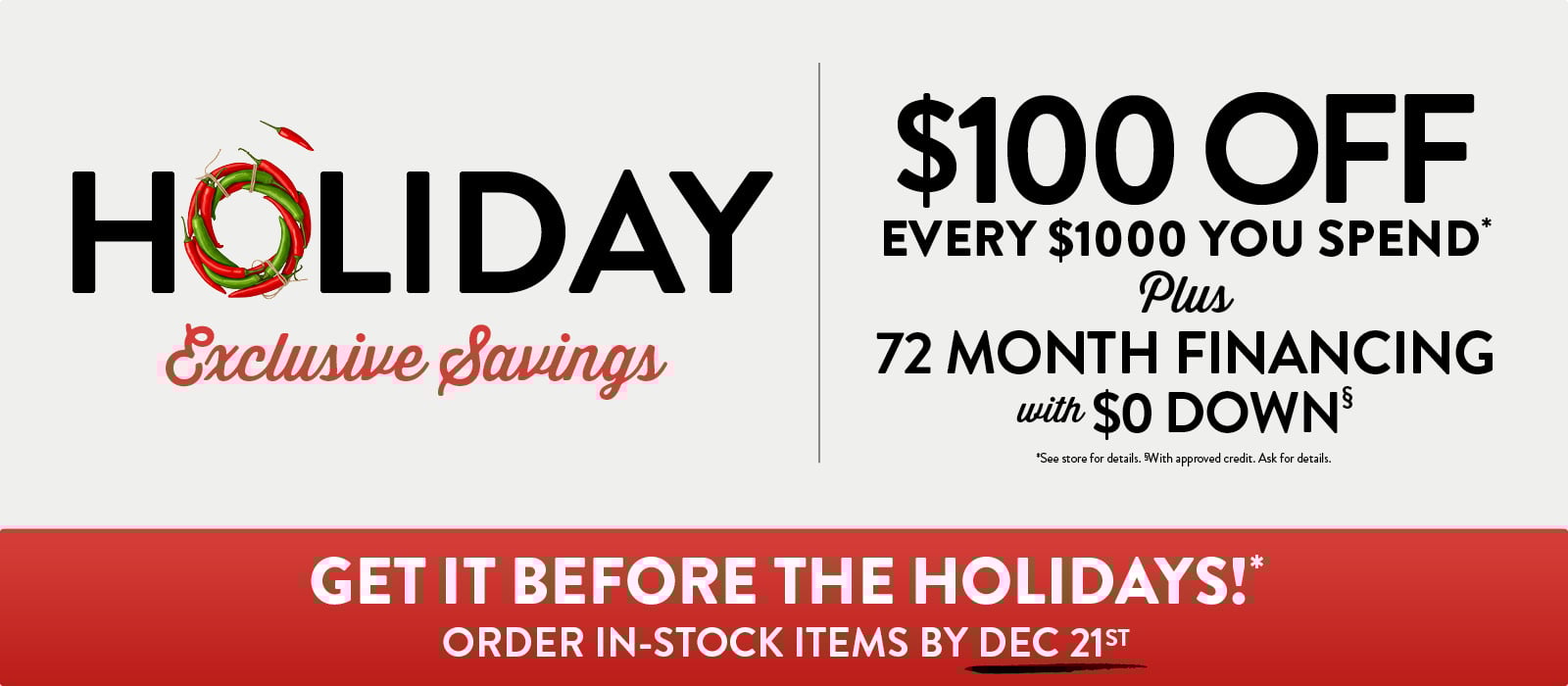 Holiday Exclusive Savings