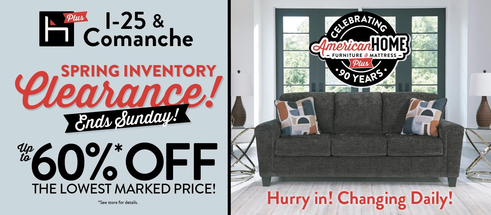 Huge Spring Inventory Event at our Outlet and Clearance Center