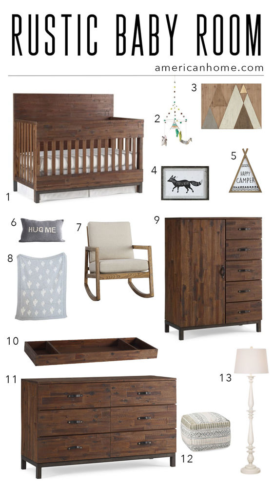 rustic baby room furniture